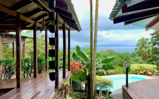 Bali-Style Ocean View Estate in Pavones: Dual Luxury Homes Near the Beach